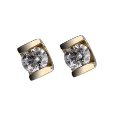9ct yellow gold half carat diamond stud earrings - Product number 5778158