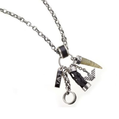 Emporio Armani sterling silver multi-charm necklace - Product number 5779162