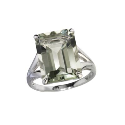 9ct white gold green quartz ring - Product number 5780861