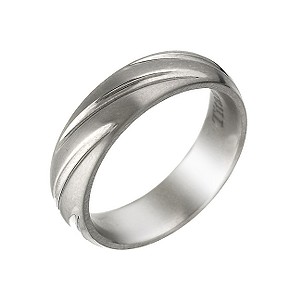 titanium Groove Signet Ring