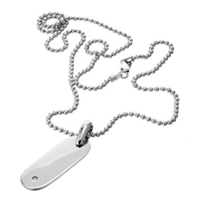 Hot Diamonds Men's Silver Dog Tag Pendant - Product number 5805767