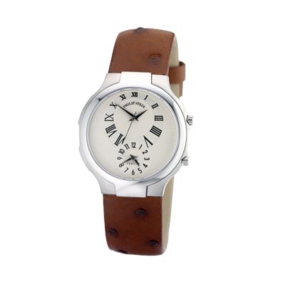 Philip Stein men's tan leather strap watch - Product number 5808731