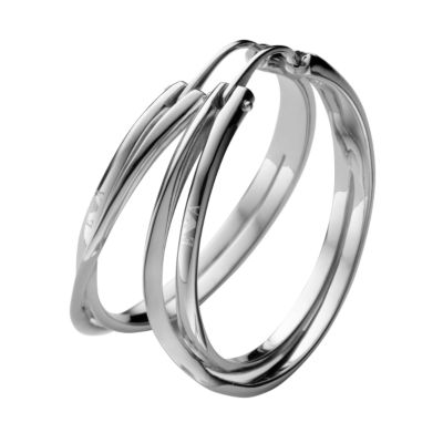 Emporio Armani's sterling silver crossover hoop earrings - Product number 5812704