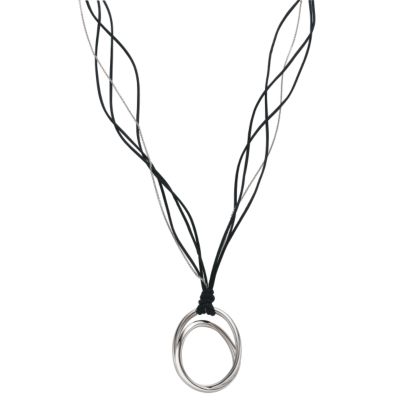 Emporio Armani sterling silver crossover pendant