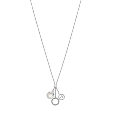 Emporio Armani sterling silver circle charm drop necklace - Product number 5812771