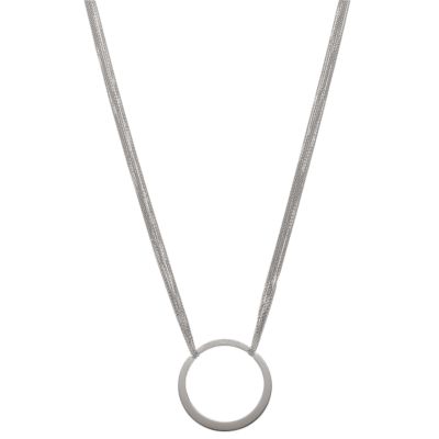 Emporio Armani sterling silver multi-strand circle necklace