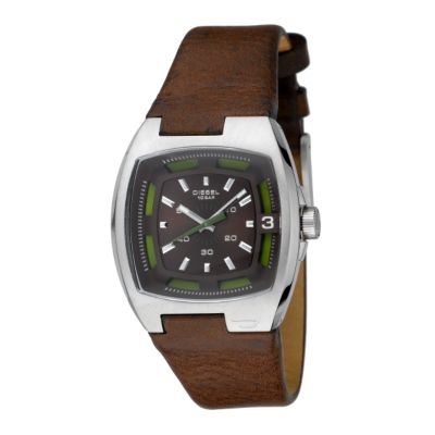 Diesel Men's Brown Leather Strap Watch