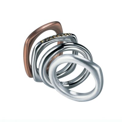 Breil Blast steel crystal rings - medium - Product number 5825016