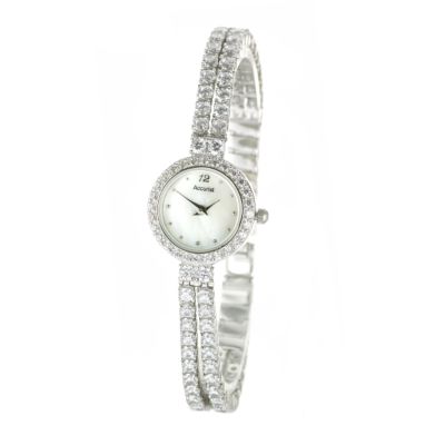 Accurist ladies' stone-set mother of pearl dial watch - Product number 5825067