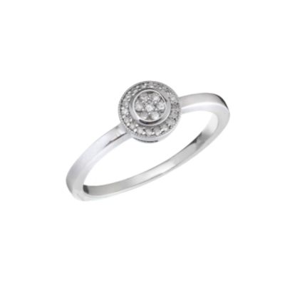 9ct white gold diamond ring