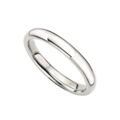 Palladium super heavy 3mm court wedding ring