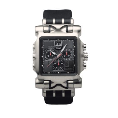 Oakley Minute Machine men's titanium black leather strap watch - Product number 5840236