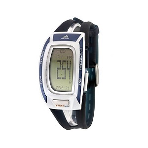 Adidas Pro Men` Curve Blue And White Digital Strap Watch