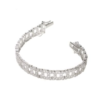 Sterling silver square link bracelet - Product number 5859840