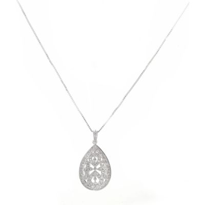 Sterling silver teardrop pendant - Product number 5860350