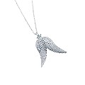 Sterling silver wing Drop Pendant