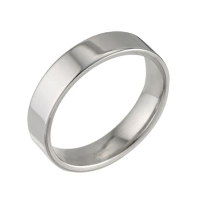 platinum heavy weight 5mm court wedding ring