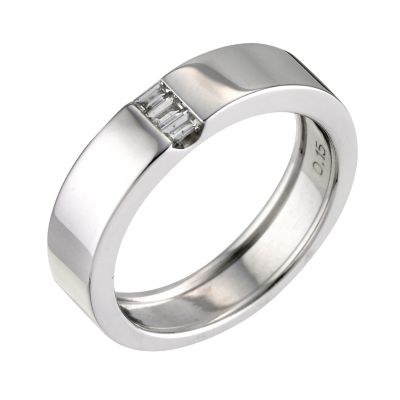 18ct white gold diamond set wedding ring