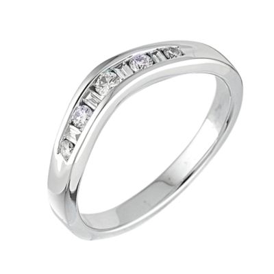 18ct white gold diamond set wedding ring - Product number 5882818