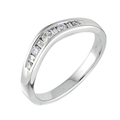 18ct white gold ladies diamond set wedding ring