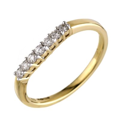 Ladies' 18ct gold fifth carat diamond wedding ring - Product number 5885043