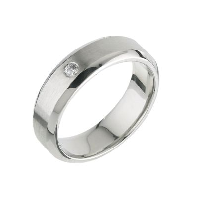 palladium and diamond wedding ring