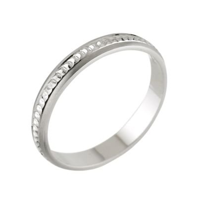 Ladies' 9ct White Gold Diamond Cut Ring - Product number 5899613