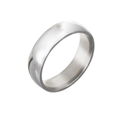 Curved palladium wedding ring