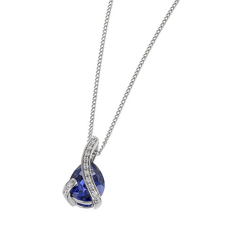 sterling silver midnight blue cubic zirconia