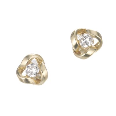 9ct Gold Cubic Zirconia Stud Earrings