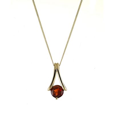 9ct Yellow Gold Garnet Pendant - Product number 5912148