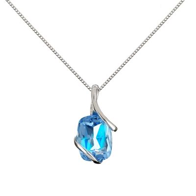 9ct White Gold Topaz Pendant Necklace - Product number 5912318