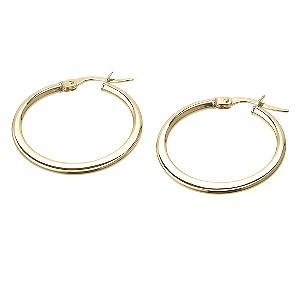 9ct gold 25mm Tapered Creole Earrings