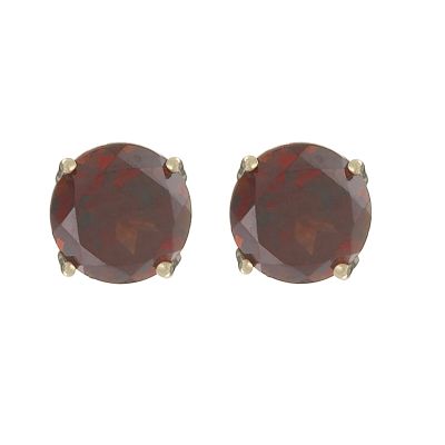 9ct Yellow Gold Garnet 5mm Stud Earrings - Product number 5914531