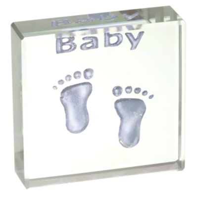 Silver Colour Baby Feet Cube