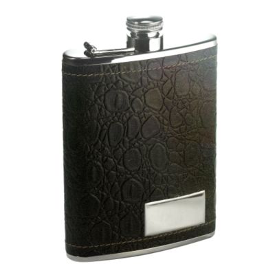 6oz Distressed Leather Hip Flask - Product number 5918634