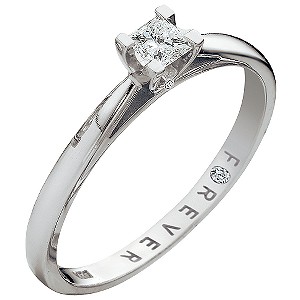 Forever Diamonds Forever Platinum 0.20pt Diamond Solitaire Ring
