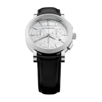 Burberry mens stainless steel chronograph watch