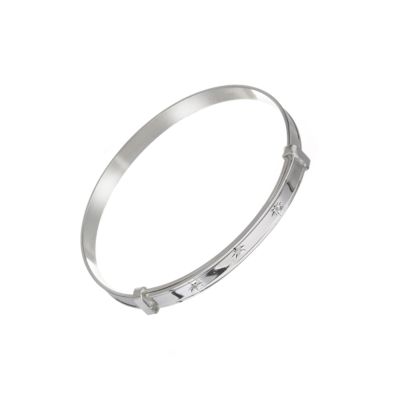 Sterling silver three diamond expanding bangle - Product number 5924715