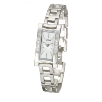 Lorus Ladies' Stone-set Rectangular Dial Bracelet Watch - Product number 5927927
