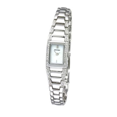 Sekonda Ladies' Rectangular White Dial Bracelet Watch - Product number 5928850
