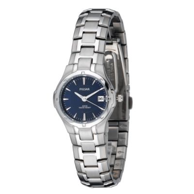 Pulsar Ladies' Round Navy Blue Dial Bracelet Watch