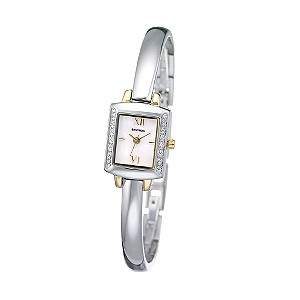 Ladies`Stone-set Semi-bangle Watch
