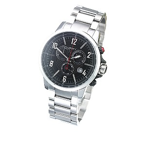 DKNY Men` Round Black Dial Bracelet Watch