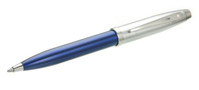 Blue and Chrome Ballpoint Pen