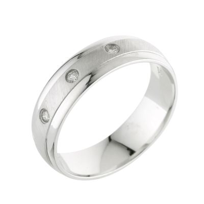 9ct white gold diamond wedding ring