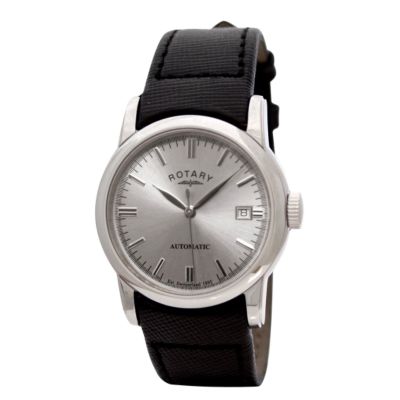 Rotary Men` Black Strap Watch