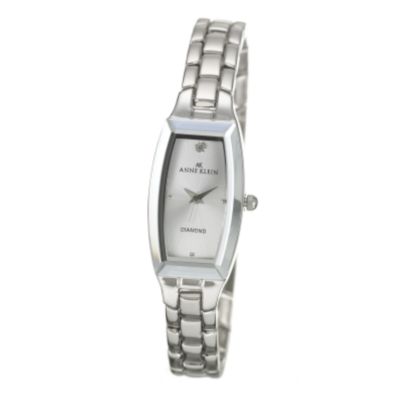 Anne Klein Silver Dial Diamond Bracelet Watch