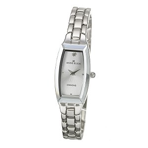 AK Anne Klein Anne Klein Silver Dial Diamond Bracelet Watch