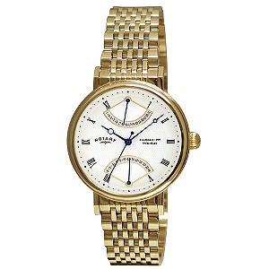 Men` White Dial and Gold-plated Bracelet Watch
